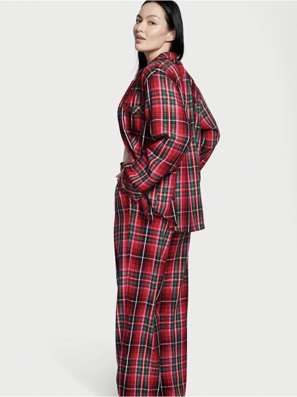 Victoria’s Secret Flannel Pajama Set Cotton Blend Cozy Sleepwear